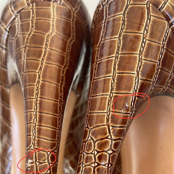 Casadei croc embossed platform high heels - Picture 9 of 9